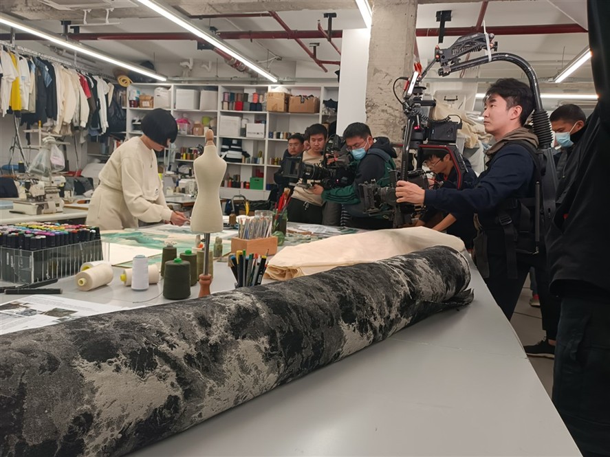 Xiamen camera crew working on a production set